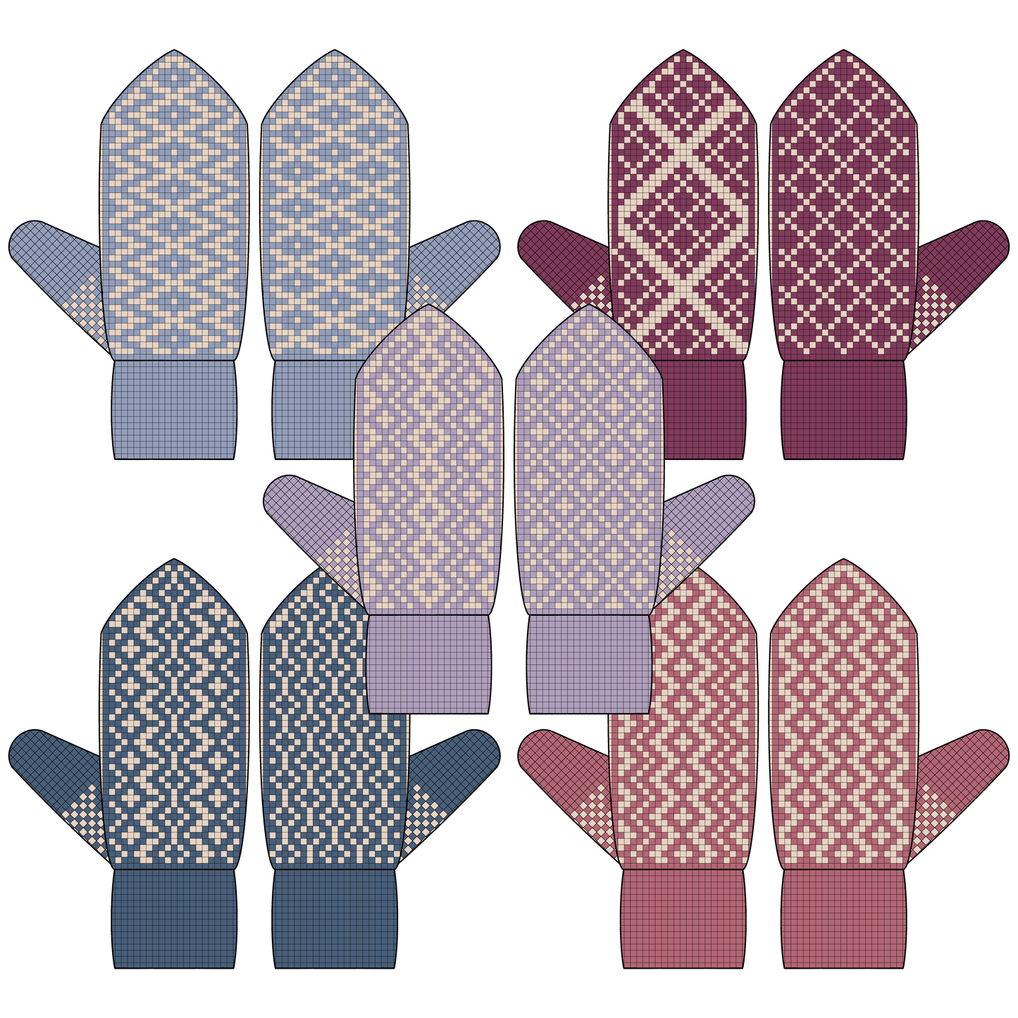 BUNDLE - DIGITAL PATTERNS - Mitten 10-Pack - Assortment