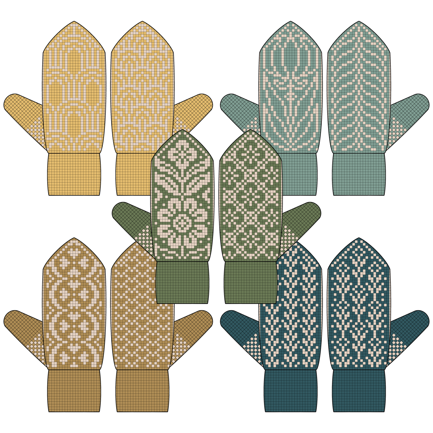 BUNDLE - DIGITAL PATTERNS - Mitten 10-Pack - Assortment