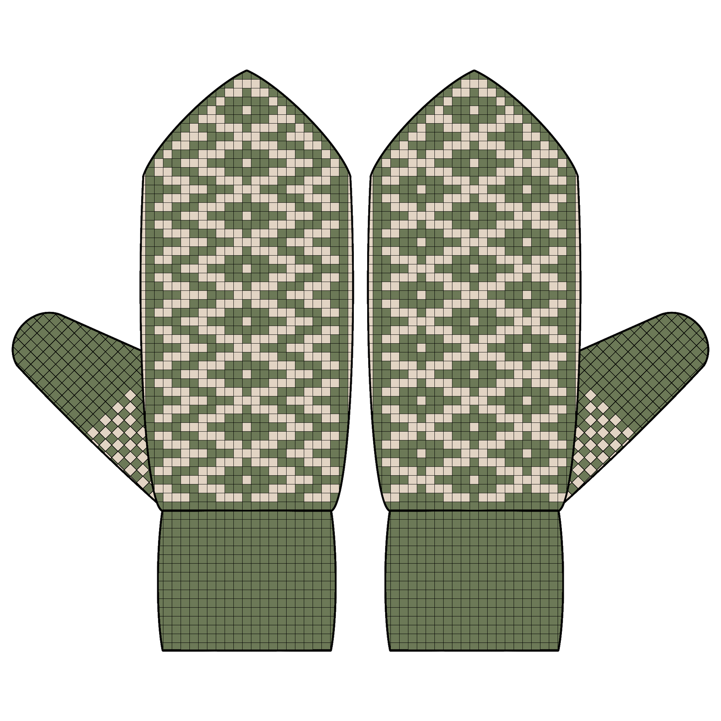 BUNDLE - DIGITAL PATTERNS - Mitten 5-Pack - Geometric