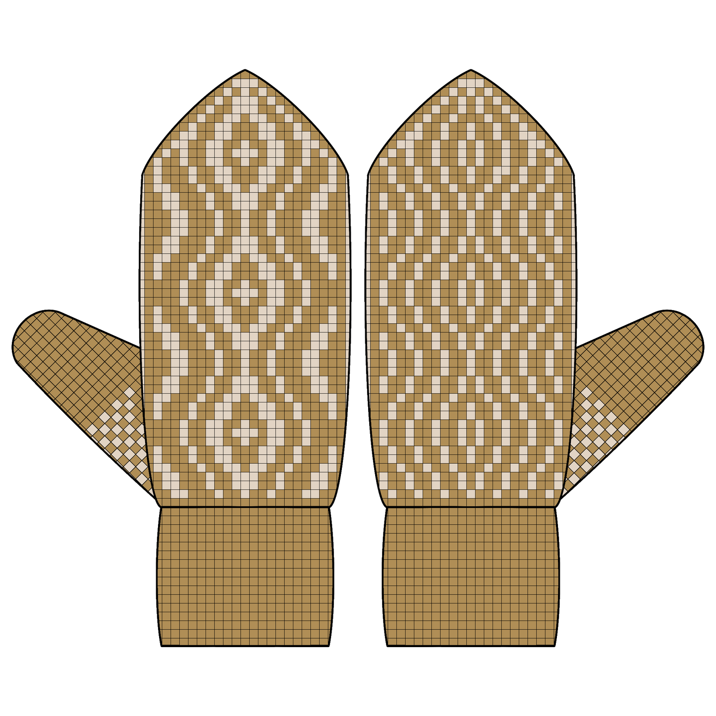 BUNDLE - DIGITAL PATTERNS - Mitten 3-Pack - 70's Vibes