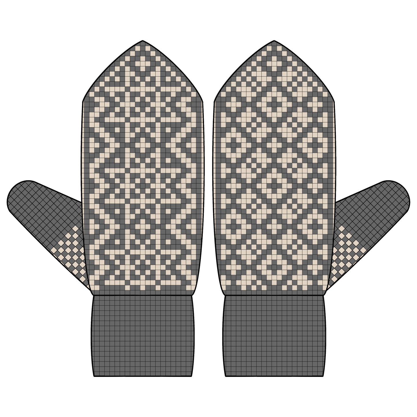 DIGITAL PATTERN - Mitten - Patchwork