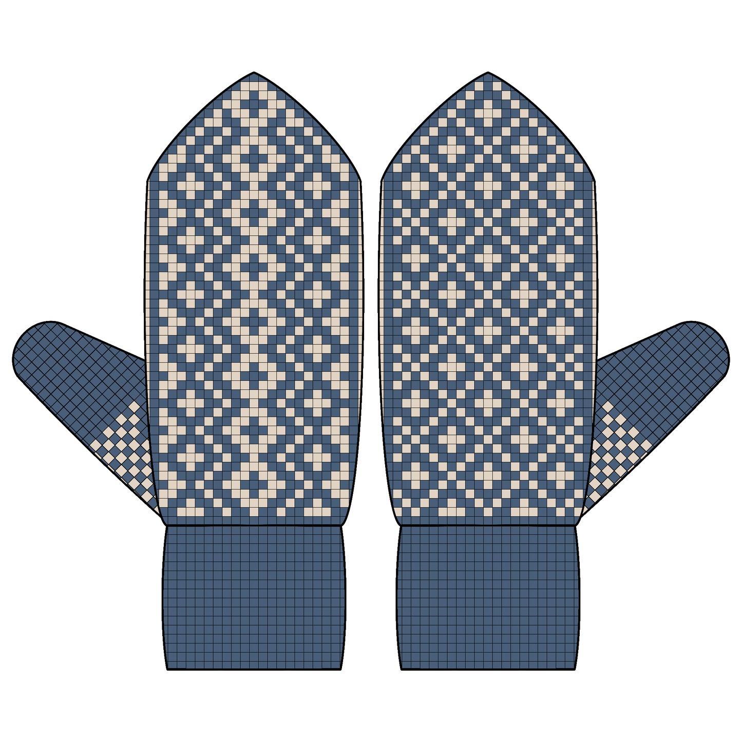 BUNDLE - DIGITAL PATTERNS - Mitten 5-Pack - Geometric
