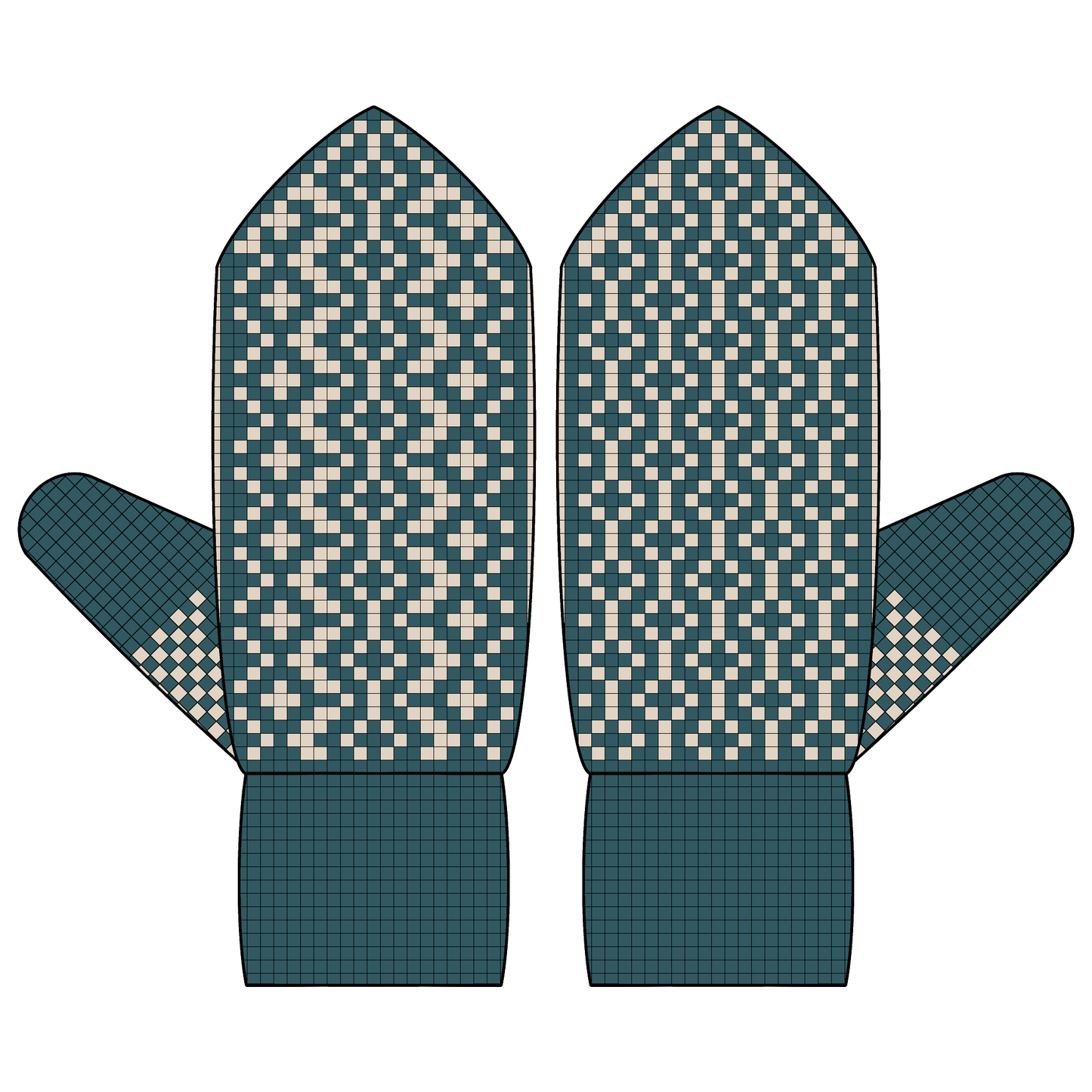 BUNDLE - DIGITAL PATTERNS - Mitten 3-Pack - Diamonds