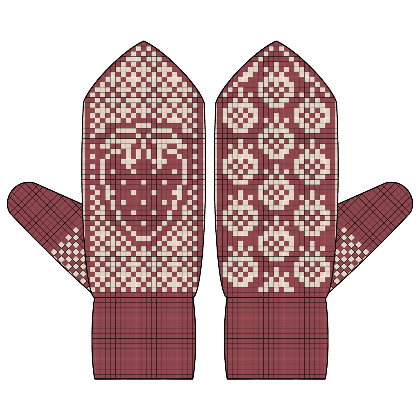 BUNDLE - DIGITAL PATTERNS - Mitten 3-Pack - Sticker Art