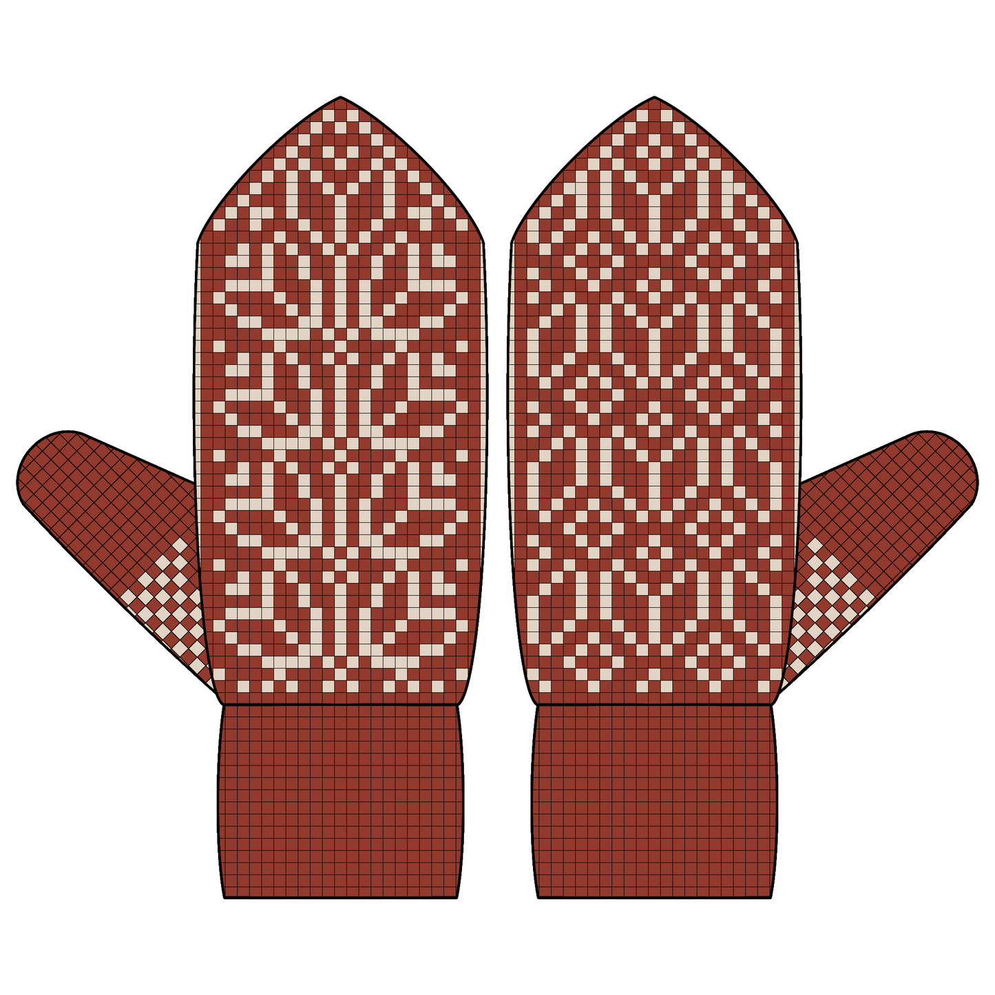 BUNDLE - DIGITAL PATTERNS - Mitten 5-Pack - Secret Garden