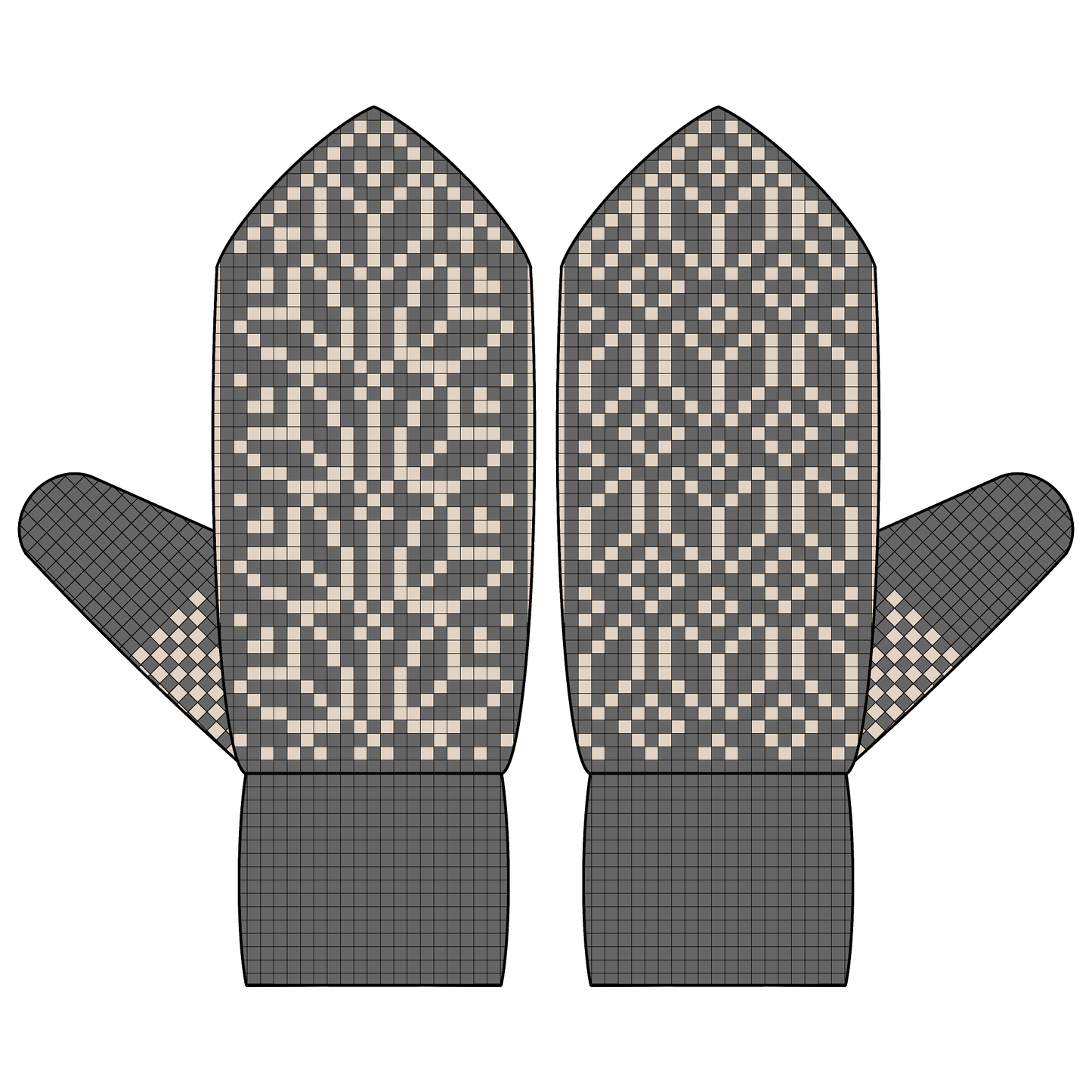DIGITAL PATTERN - Mitten - Sweet Pea