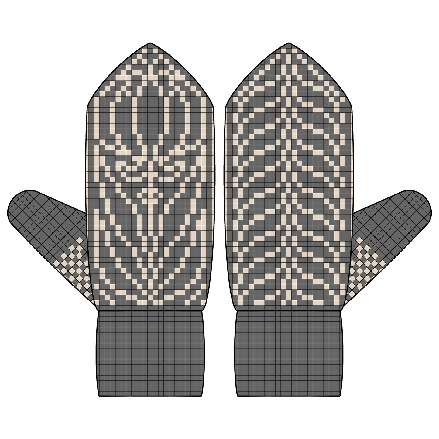 DIGITAL PATTERN - Mitten - Tulip