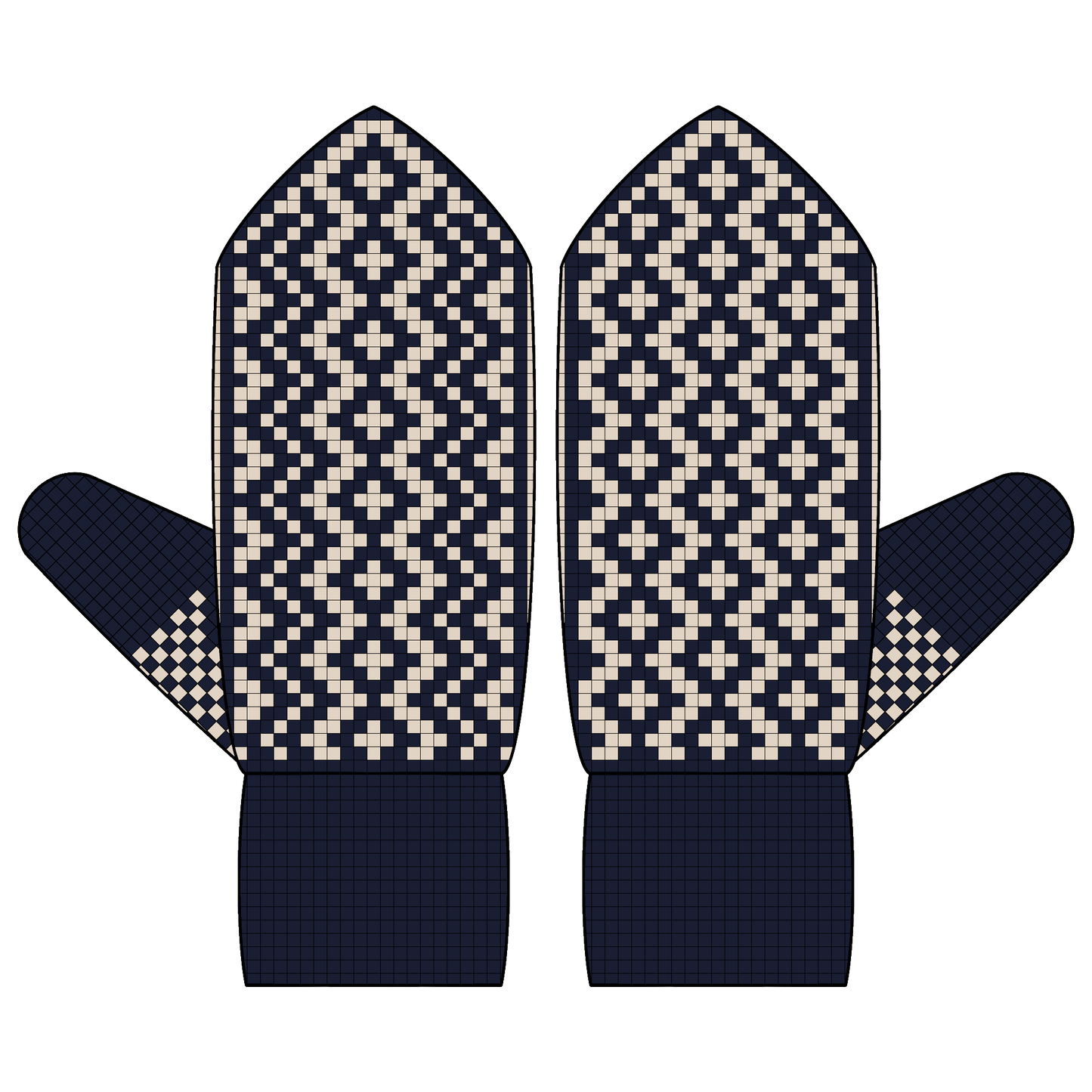 BUNDLE - DIGITAL PATTERNS - Mitten 5-Pack - Geometric