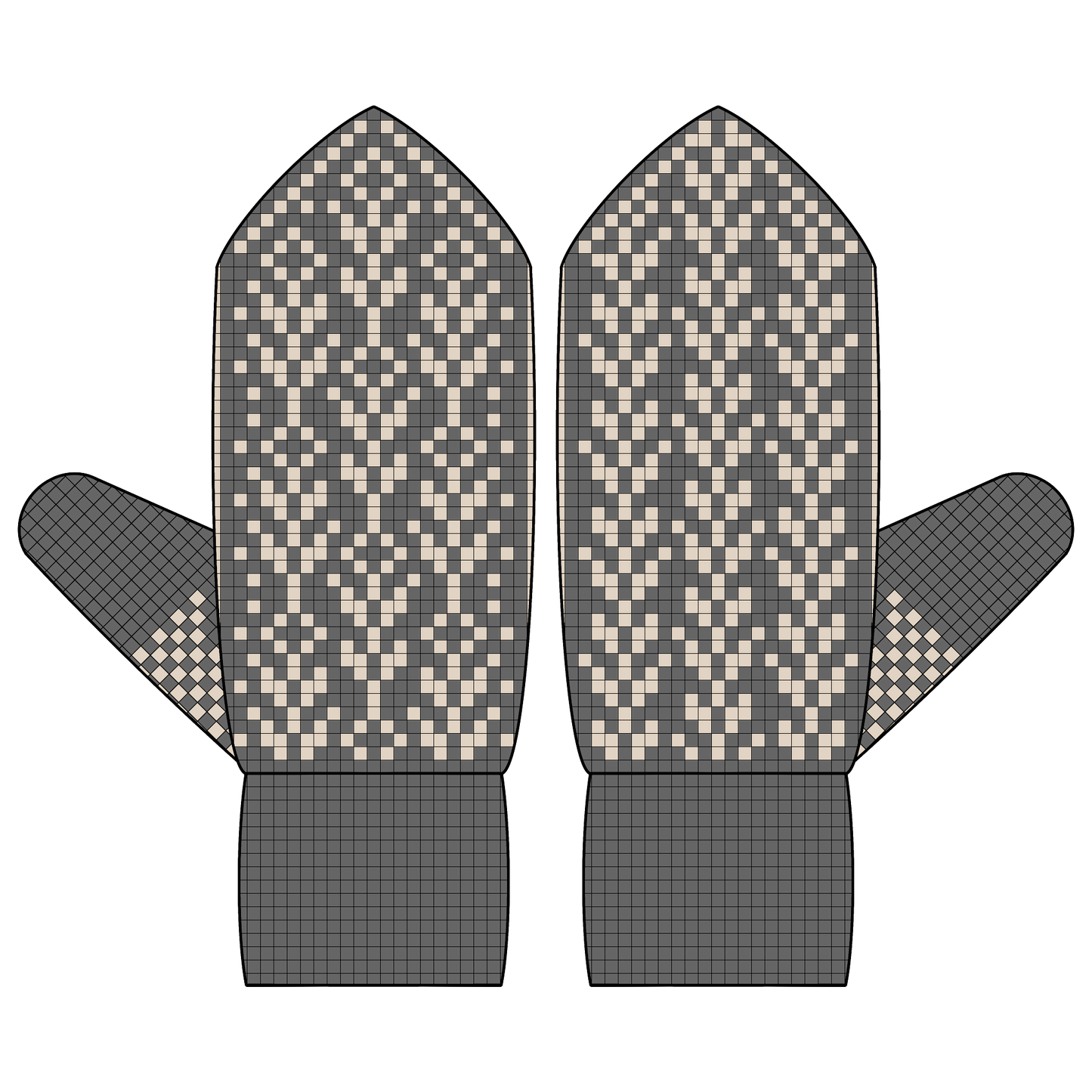DIGITAL PATTERN - Mitten - Wheat Flower