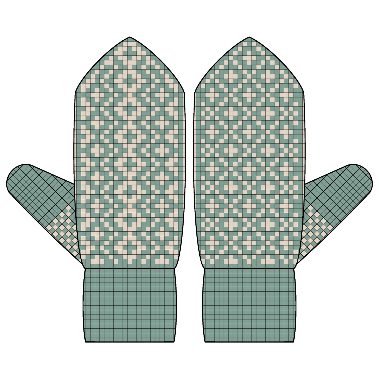 BUNDLE - DIGITAL PATTERNS - Mitten 3-Pack - Diamonds