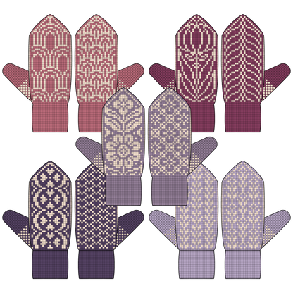BUNDLE - DIGITAL PATTERNS - Mitten 5-Pack - Soft Lines