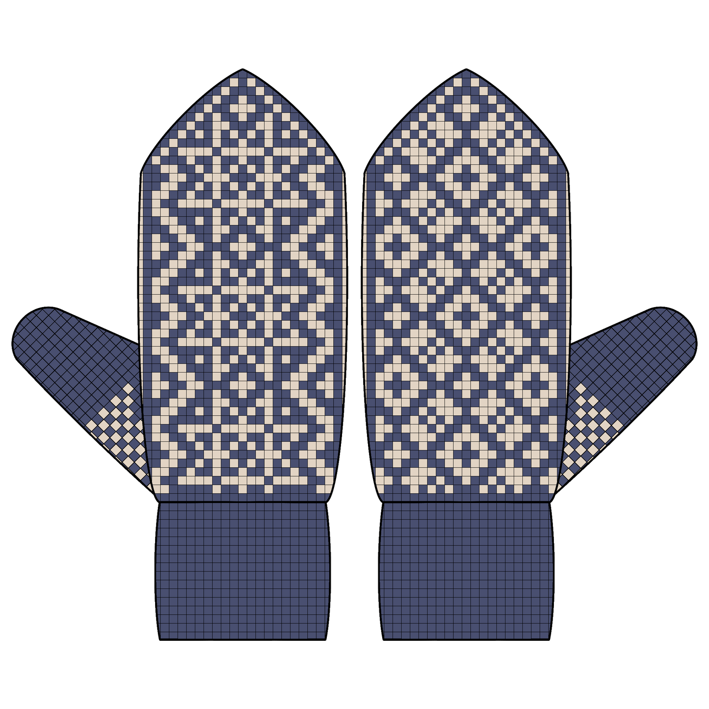 DIGITAL PATTERN - Mitten - Patchwork