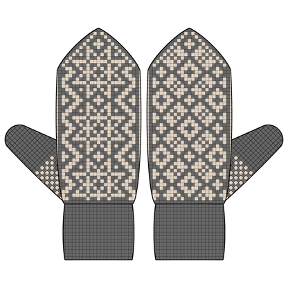 DIGITAL PATTERN - Mitten - Patchwork