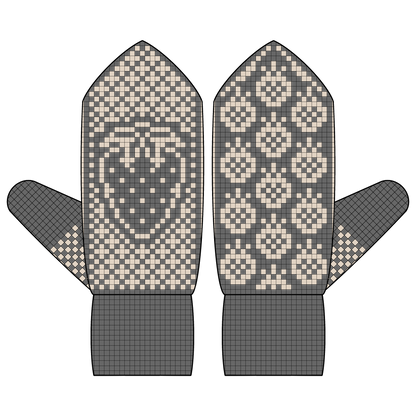 DIGITAL PATTERN - Mitten - Strawberry Fields