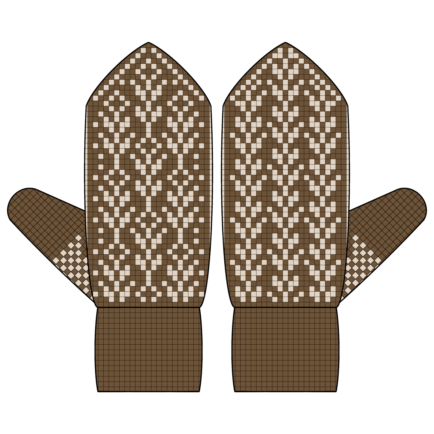 DIGITAL PATTERN - Mitten - Wheat Flower