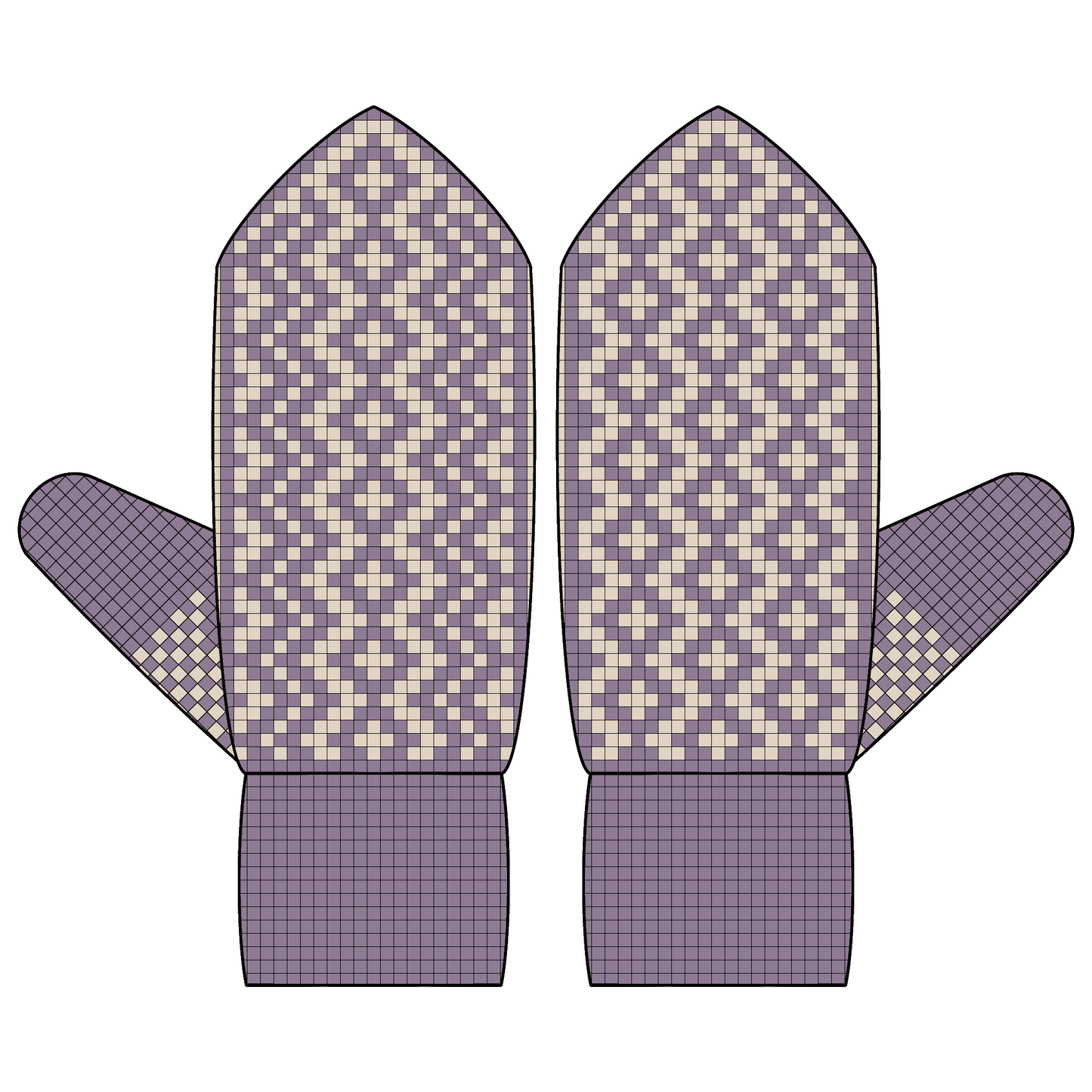 BUNDLE - DIGITAL PATTERNS - Mitten 3-Pack - Diamonds