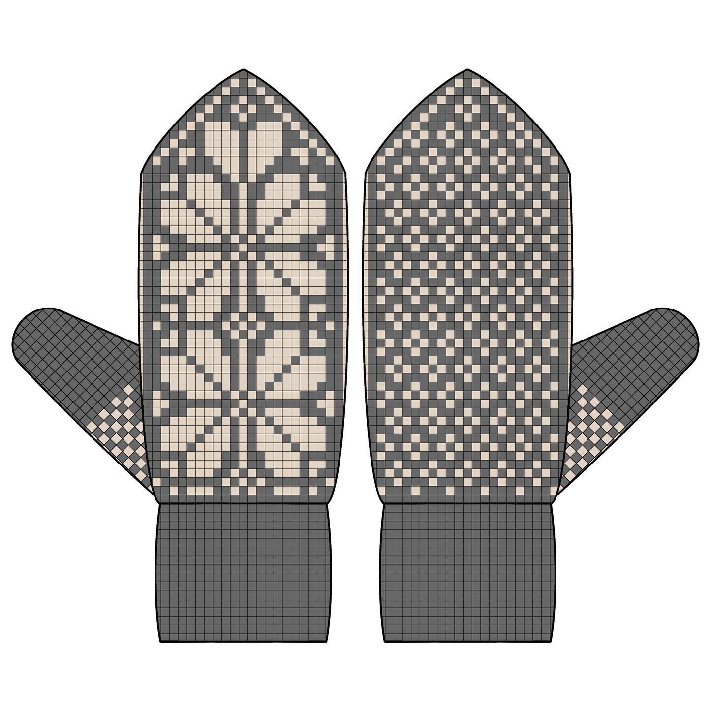 DIGITAL PATTERN - Mitten - Papillon